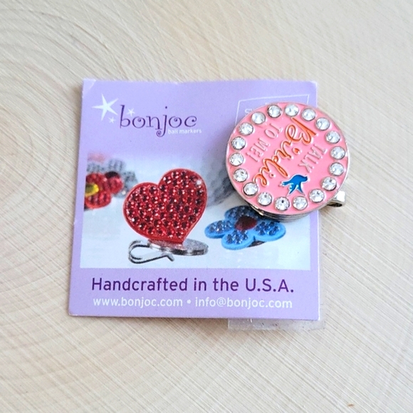 Bonjoc Handcrafted Women's Golf Ball Marker - Swarovski Crystals - Picture 3 of 7